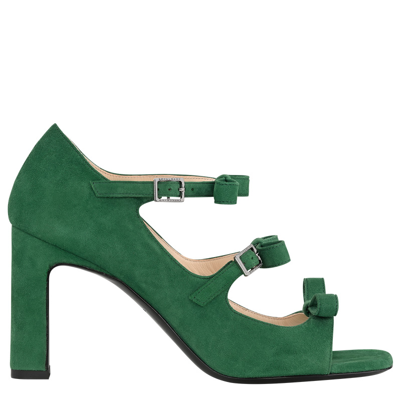 Sandálias Longchamp La Baronne Sandals Feminino Thyme | LC-RAWJ4339