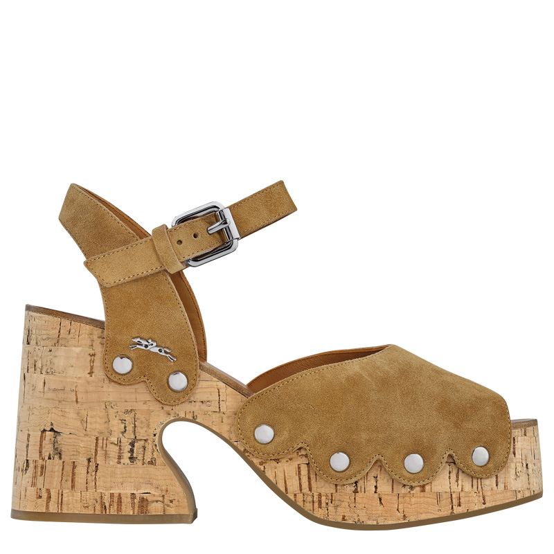 Sandálias Longchamp La Cigale Sandals Feminino Walnut | LC-QJPD1524