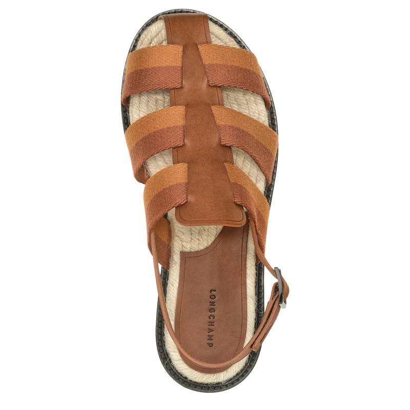 Sandálias Longchamp Shadow Sandals Feminino Cognac | LC-KLLV9205