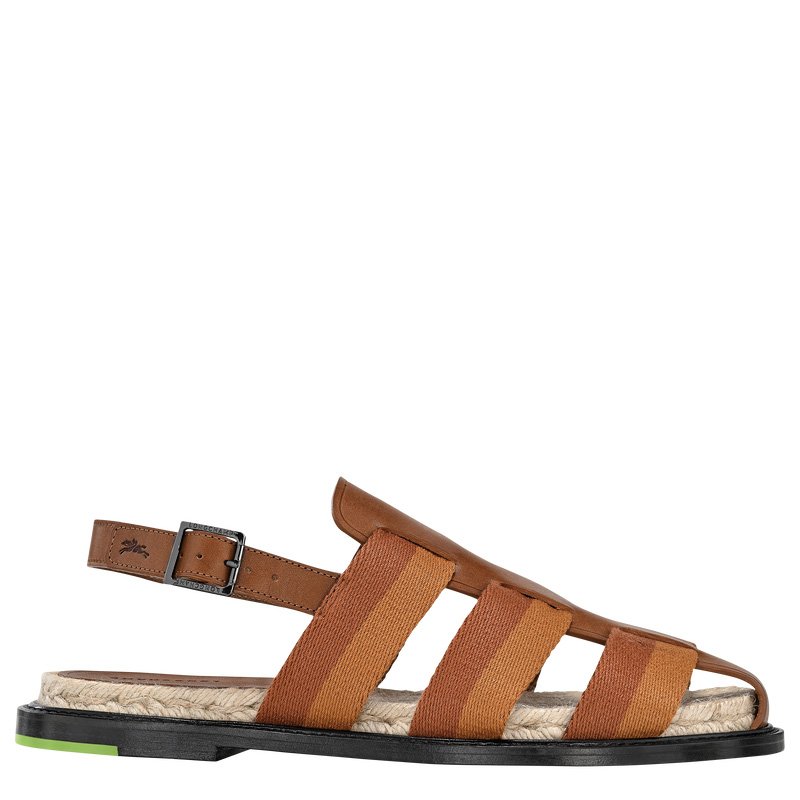 Sandálias Longchamp Shadow Sandals Feminino Cognac | LC-KLLV9205