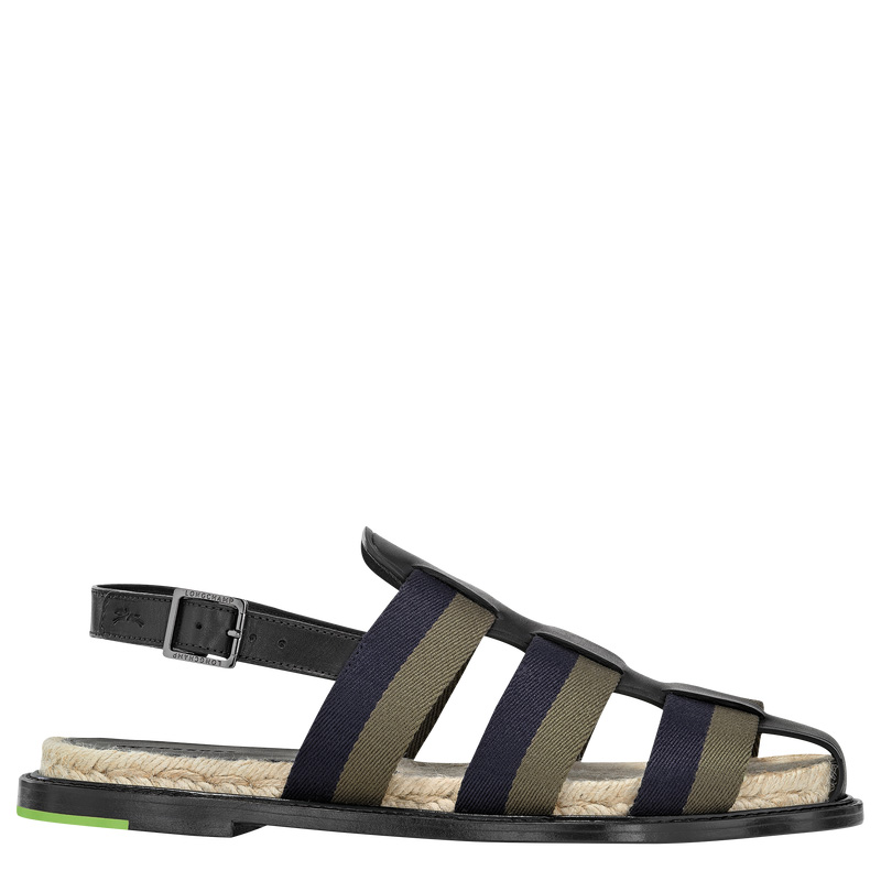 Sandálias Longchamp Shadow Sandals Feminino Pretas | LC-BYMI2319