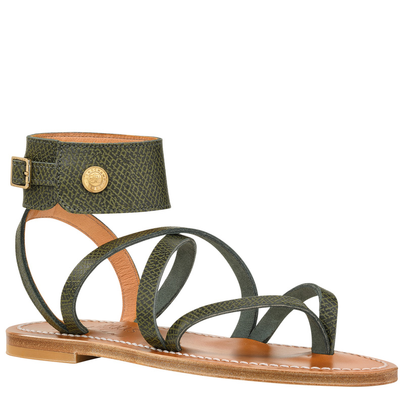Sandálias Longchamp x K.Jacques Sandals Feminino Forest | LC-BSWN0680
