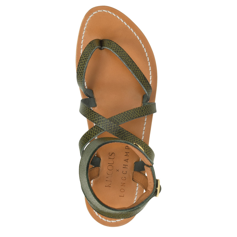Sandálias Longchamp x K.Jacques Sandals Feminino Forest | LC-BSWN0680