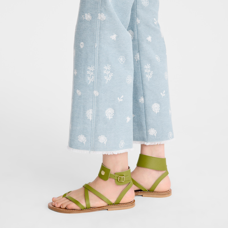 Sandálias Longchamp x K.Jacques Sandals Feminino Verdes | LC-EYUF1746
