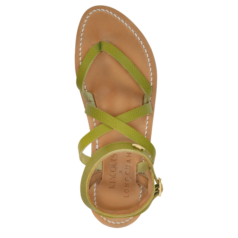 Sandálias Longchamp x K.Jacques Sandals Feminino Verdes | LC-EYUF1746