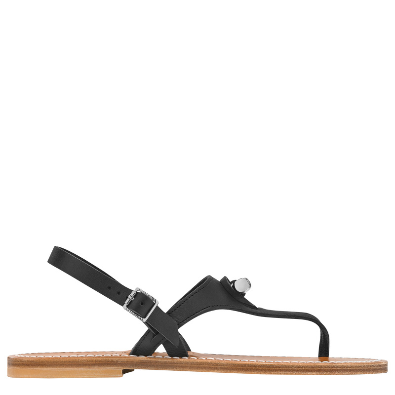 Sandálias Longchamp x K.Jacques Sandals Feminino Pretas | LC-KPYX9651