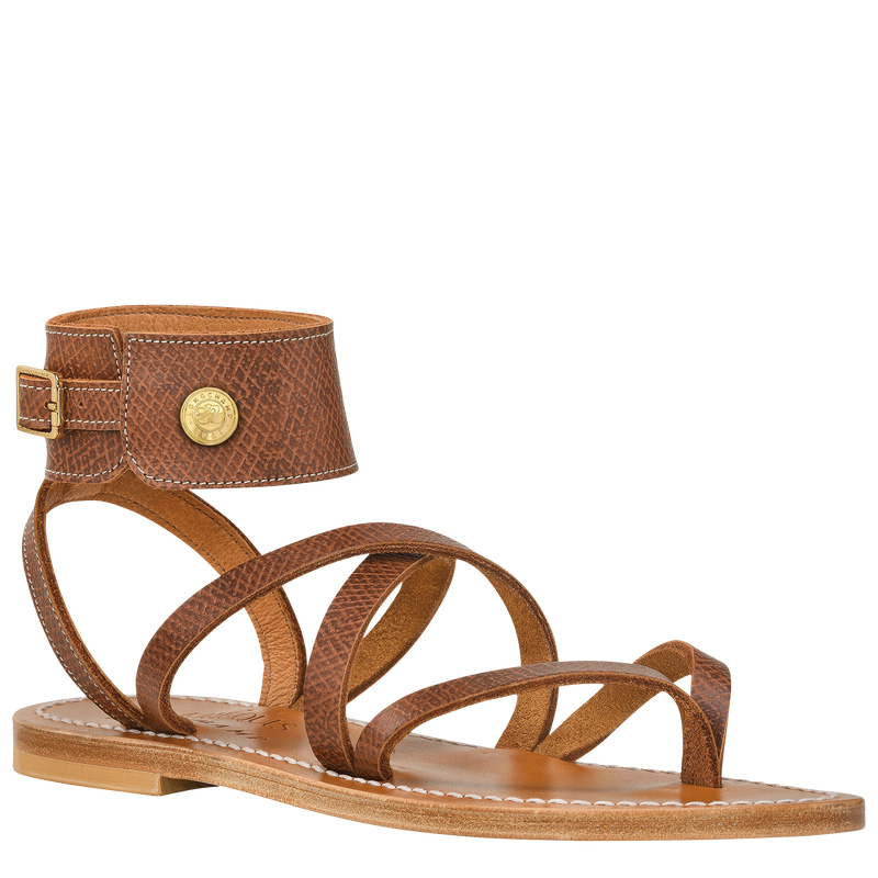 Sandálias Longchamp x K.Jacques Sandals Feminino Marrom | LC-HIVP2357
