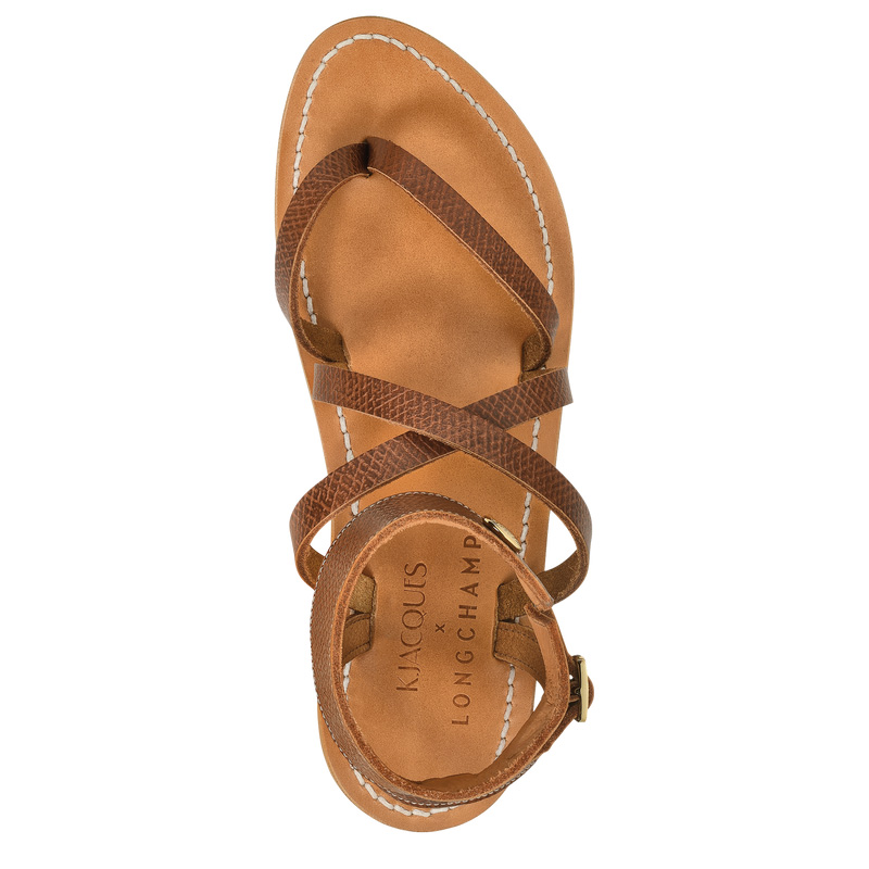 Sandálias Longchamp x K.Jacques Sandals Feminino Marrom | LC-HIVP2357