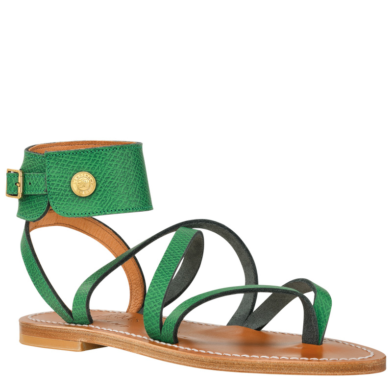 Sandálias Longchamp x K.Jacques Sandals Feminino Verdes | LC-LHNO9331