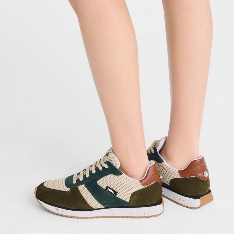 Sapatilhas Longchamp Le Pliage Green Sneakers Feminino Cedar | LC-YAMR9049