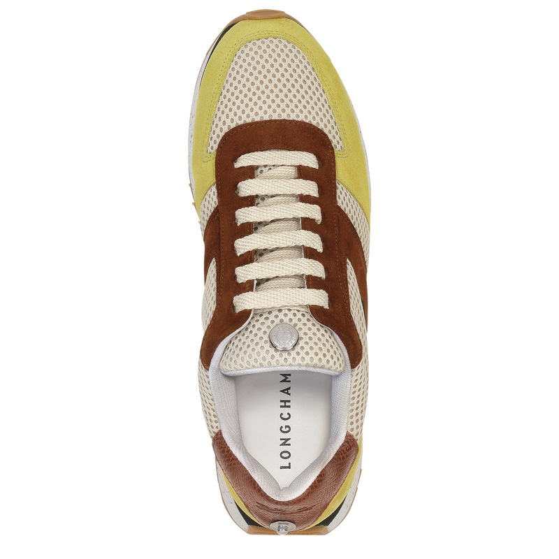Sapatilhas Longchamp Le Pliage Green Sneakers Feminino Bark | LC-ZWLJ5173