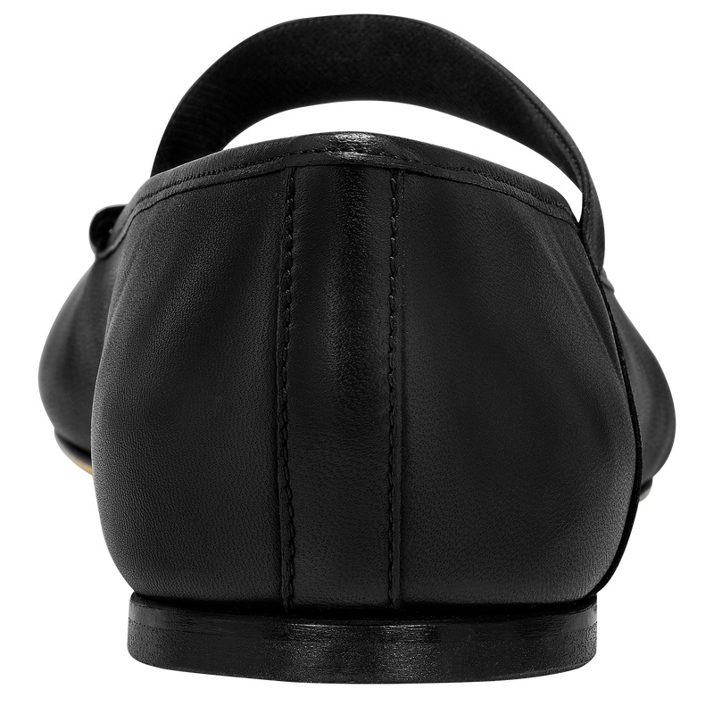 Sapatos de Ballet Longchamp Energy Ballerinas Feminino Pretas | LC-MNUO6402