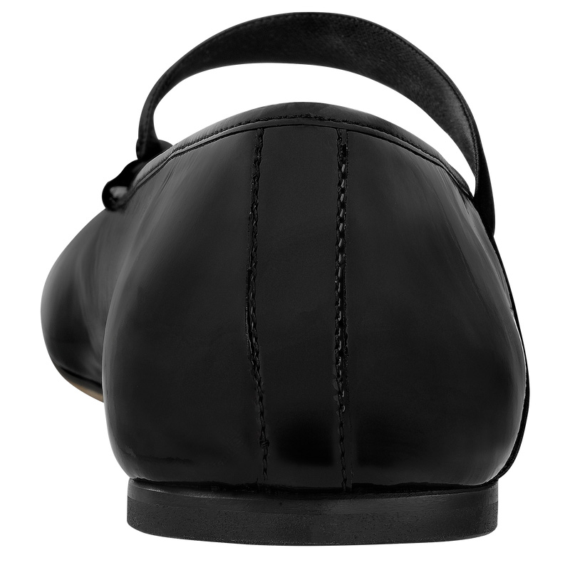 Sapatos de Ballet Longchamp Energy Ballerinas Feminino Pretas | LC-IGBB0308