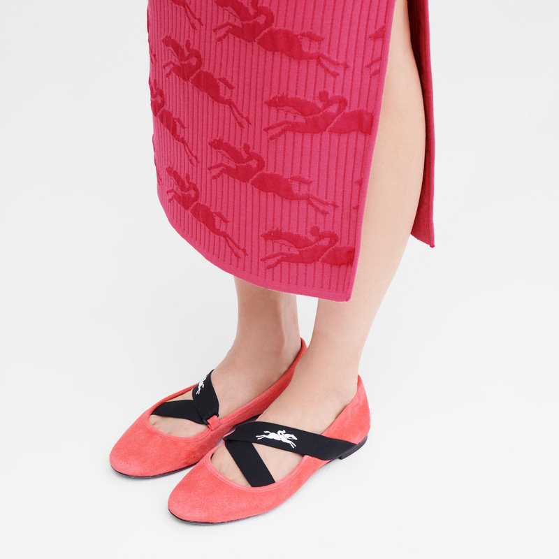 Sapatos de Ballet Longchamp Energy Ballerinas Feminino Blush | LC-CUCS8720
