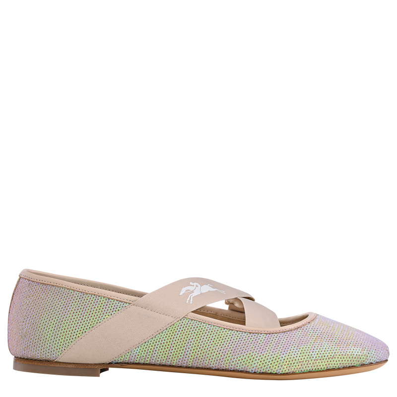 Sapatos de Ballet Longchamp Energy Ballerinas Feminino Nude | LC-OALS4084
