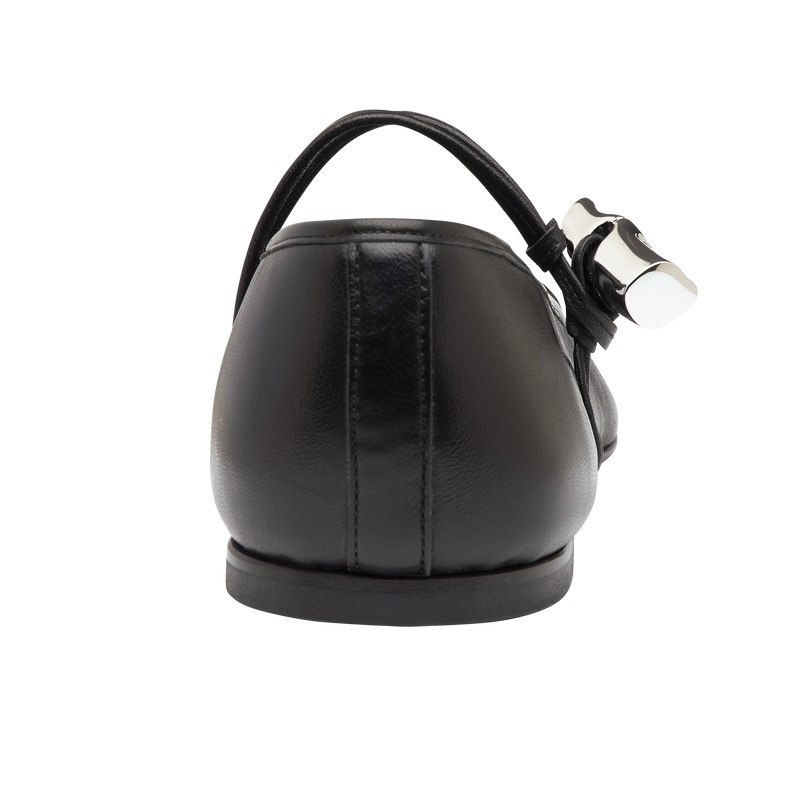 Sapatos de Ballet Longchamp Le Roseau Ballerinas Feminino Pretas | LC-LNYF2427