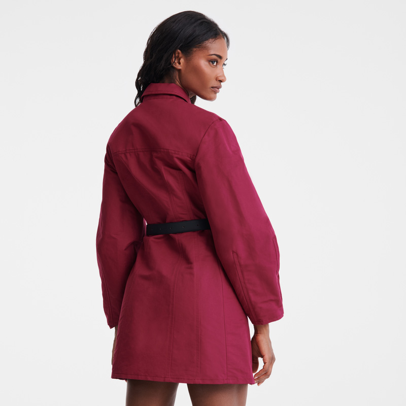Vestido Longchamp Dress Feminino Beetroot | LC-DGHH4526