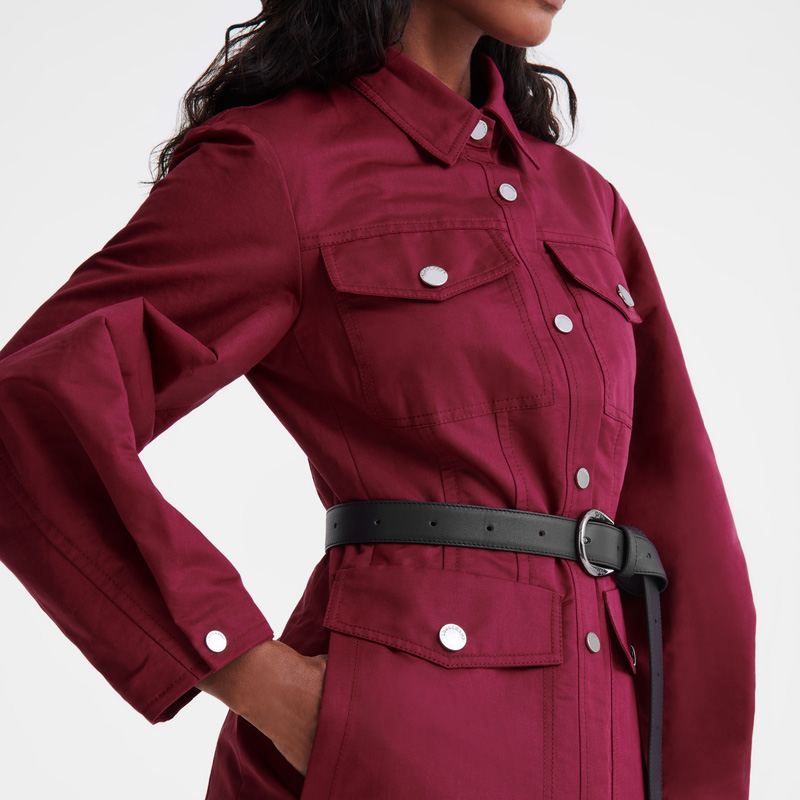 Vestido Longchamp Dress Feminino Beetroot | LC-DGHH4526