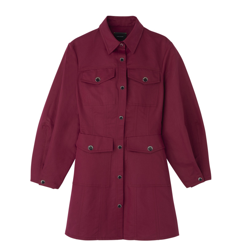 Vestido Longchamp Dress Feminino Beetroot | LC-DGHH4526