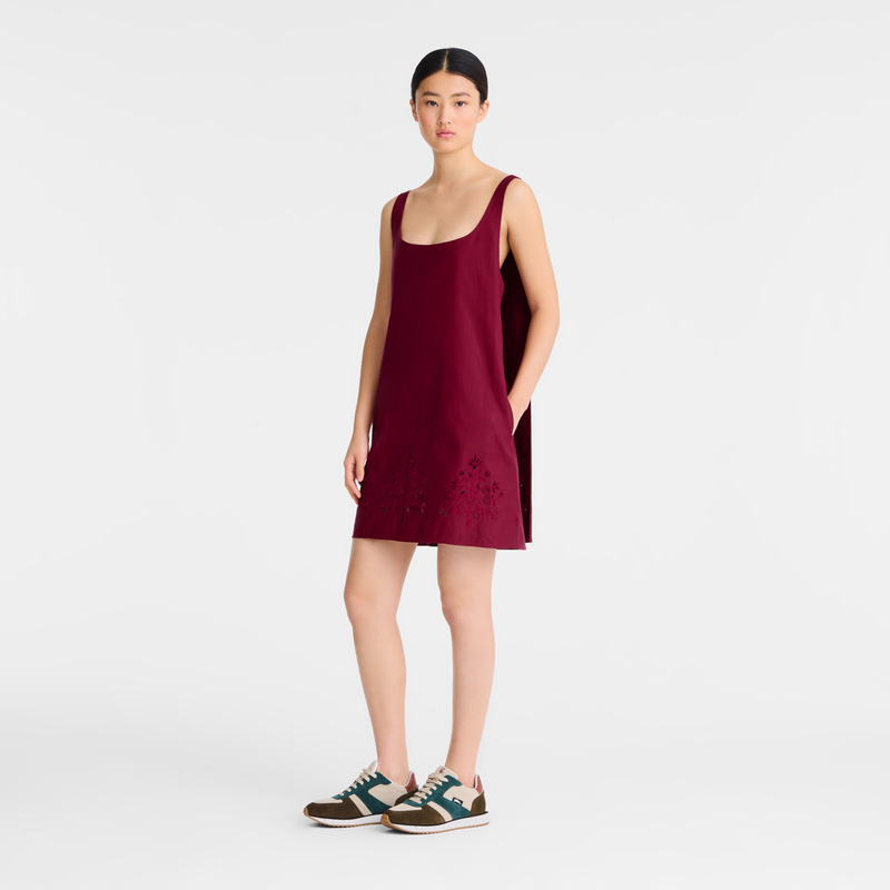 Vestido Longchamp Dress Feminino Beetroot | LC-ZBEG3300