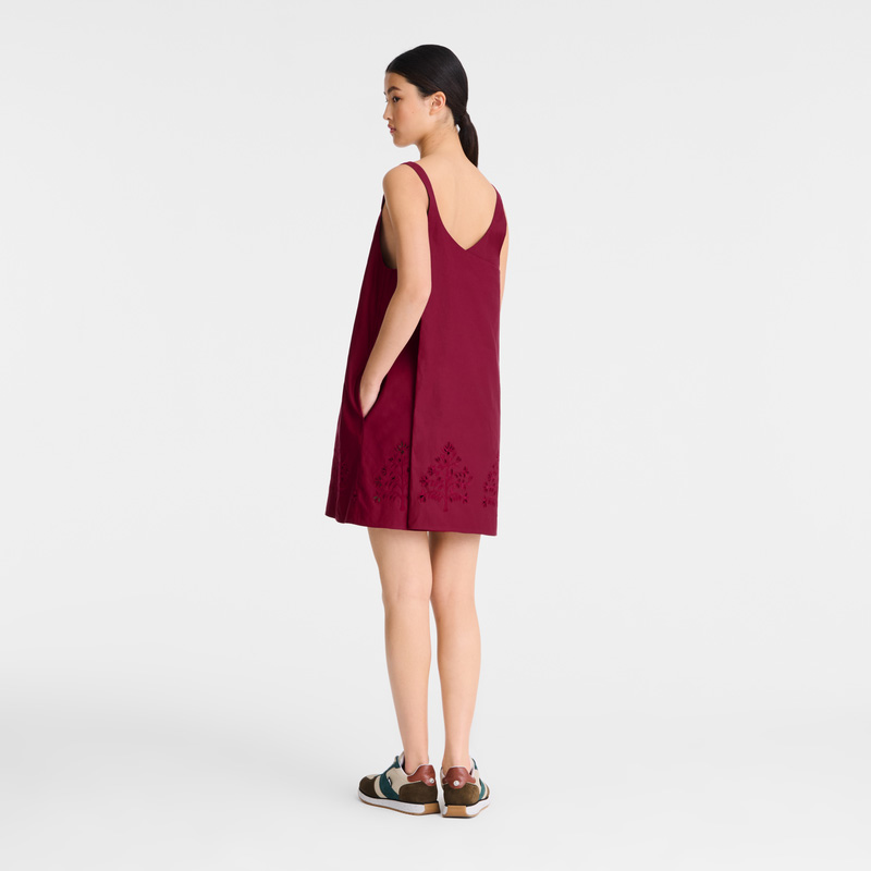 Vestido Longchamp Dress Feminino Beetroot | LC-ZBEG3300