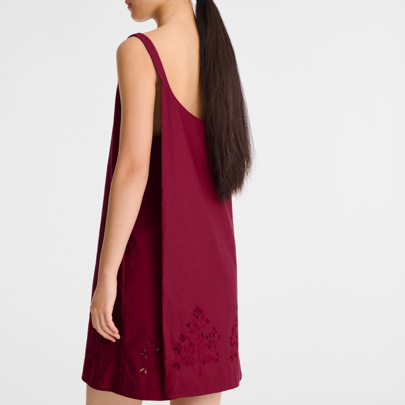 Vestido Longchamp Dress Feminino Beetroot | LC-ZBEG3300