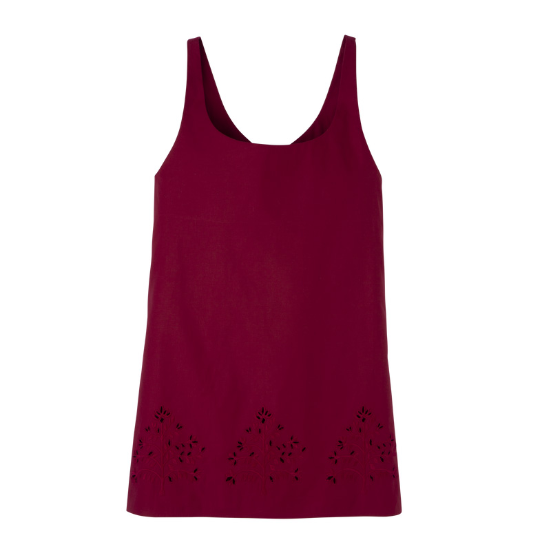 Vestido Longchamp Dress Feminino Beetroot | LC-ZBEG3300
