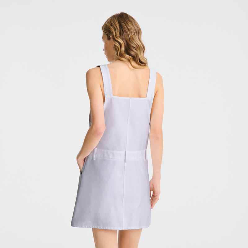 Vestido Longchamp Dress Feminino Branco | LC-FYXQ9485