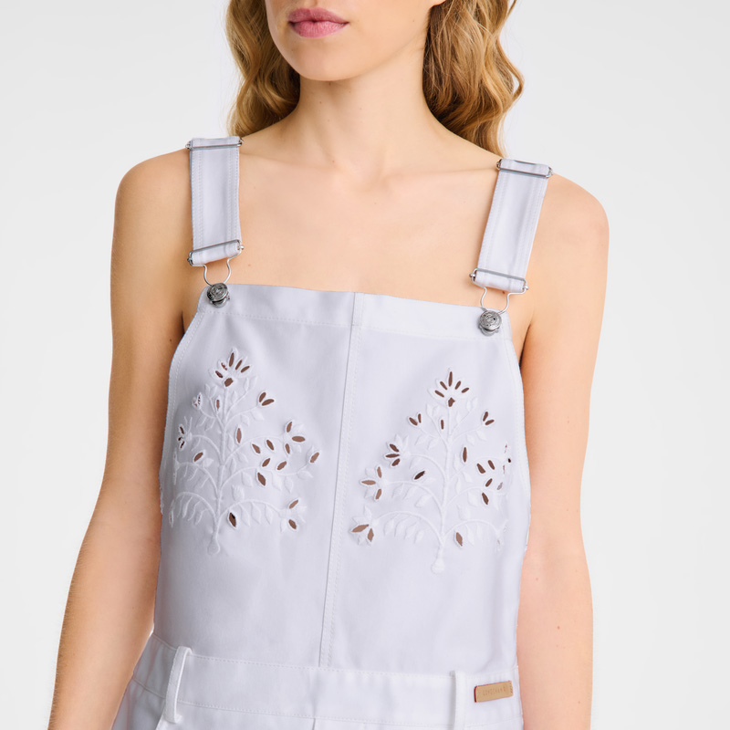 Vestido Longchamp Dress Feminino Branco | LC-FYXQ9485