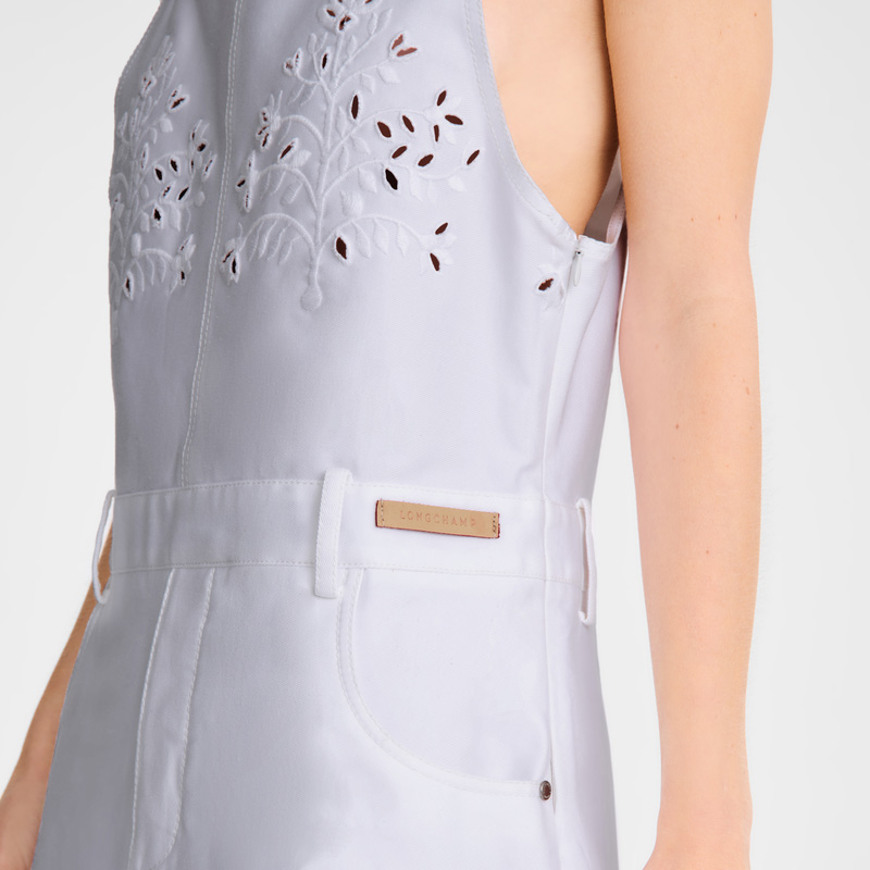 Vestido Longchamp Dress Feminino Branco | LC-FYXQ9485