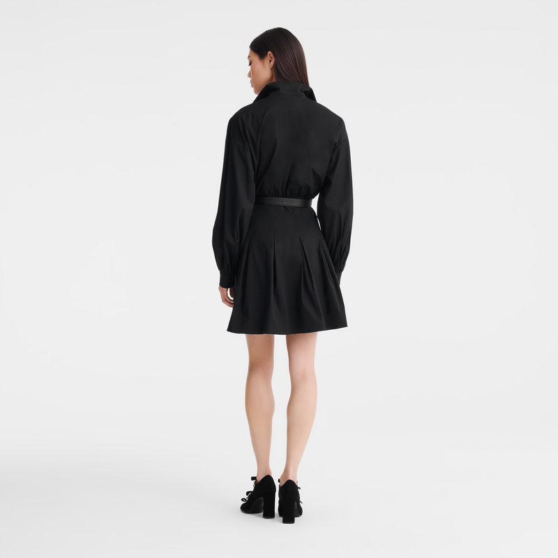 Vestido Longchamp Dress Feminino Pretas | LC-UFFD9429