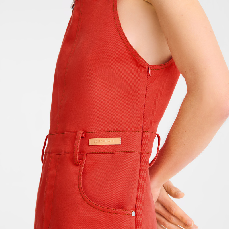 Vestido Longchamp Dress Feminino Tomato | LC-RFYE3639