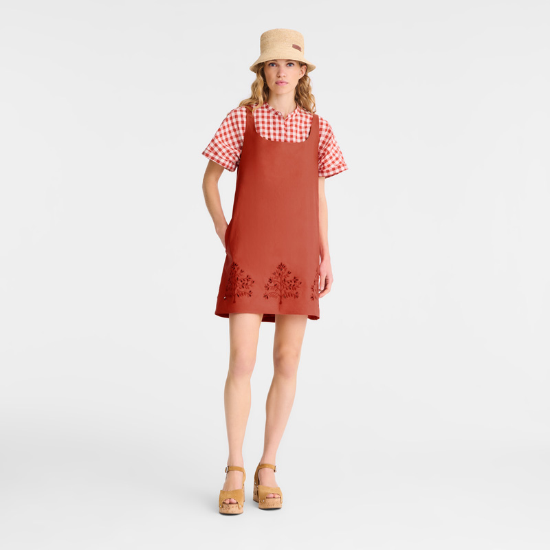 Vestido Longchamp Dress Feminino Tomato | LC-FHDC8902