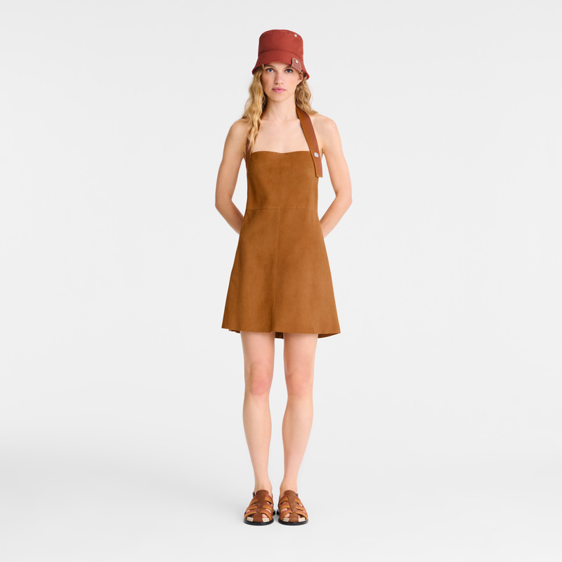 Vestido Longchamp Dress Feminino Walnut | LC-WWXK8500