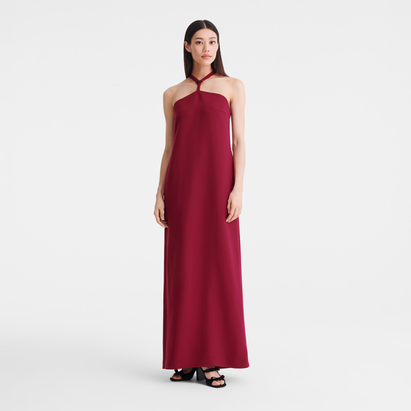 Vestido Longchamp Long dress Feminino Beetroot | LC-COLX6366