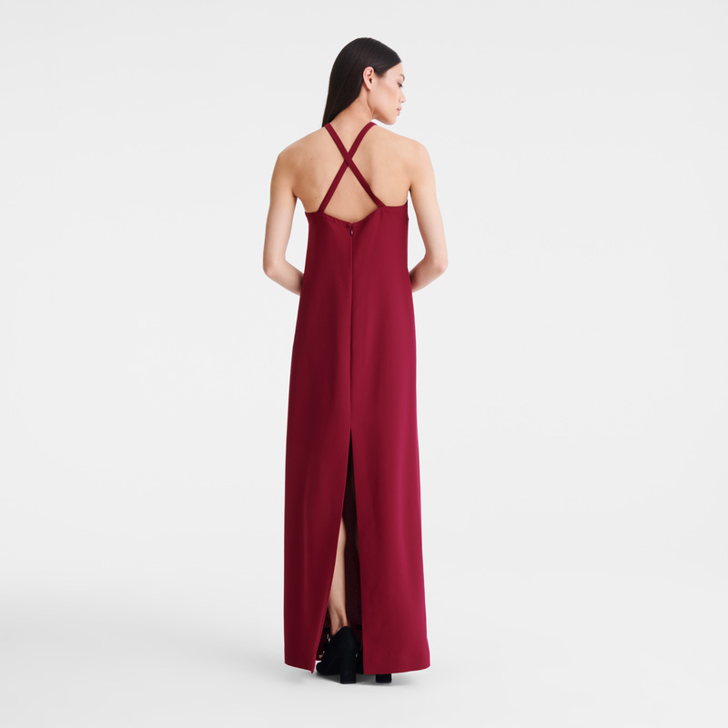 Vestido Longchamp Long dress Feminino Beetroot | LC-COLX6366