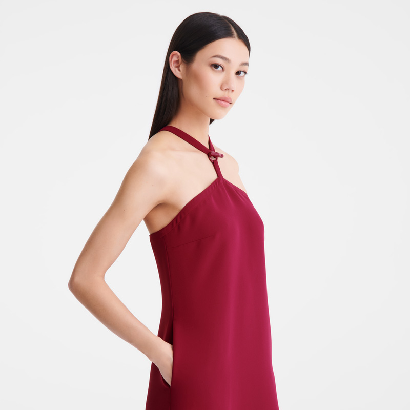Vestido Longchamp Long dress Feminino Beetroot | LC-COLX6366