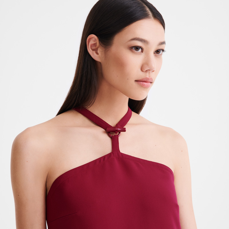 Vestido Longchamp Long dress Feminino Beetroot | LC-COLX6366