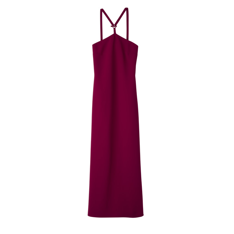 Vestido Longchamp Long dress Feminino Beetroot | LC-COLX6366