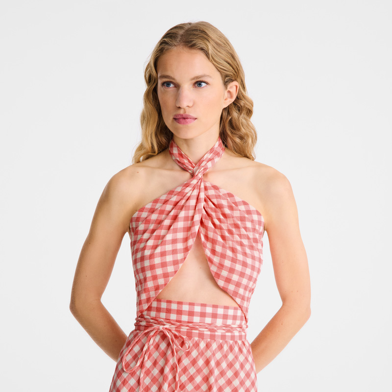 Vestido Longchamp Long dress Feminino Blush | LC-XIVA1785