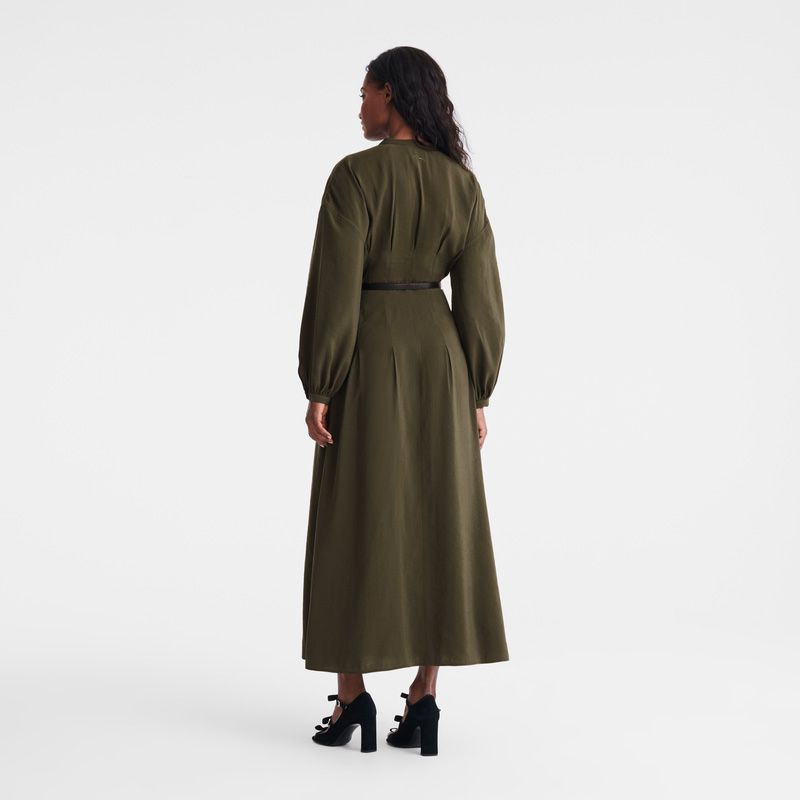 Vestido Longchamp Long dress Feminino Caqui | LC-BVYU4242
