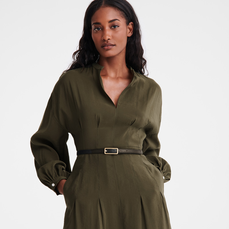 Vestido Longchamp Long dress Feminino Caqui | LC-BVYU4242