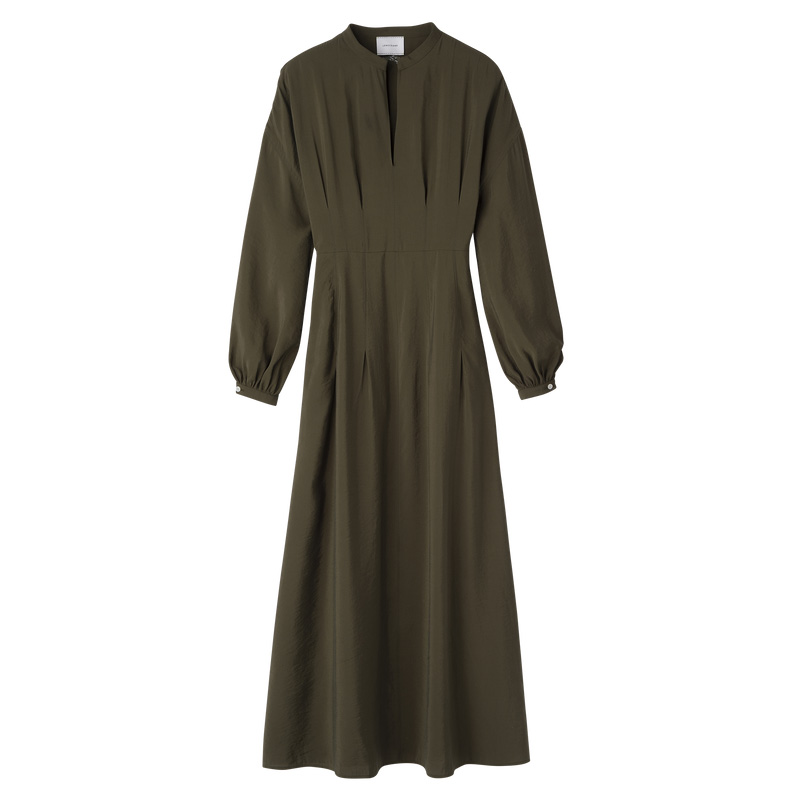 Vestido Longchamp Long dress Feminino Caqui | LC-BVYU4242