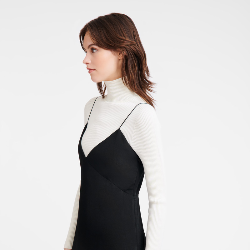 Vestido Longchamp Long dress Feminino Pretas | LC-TQFY3862