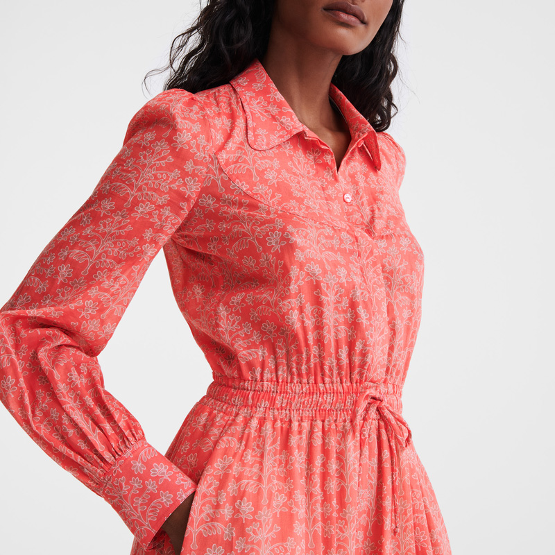 Vestido Longchamp Long dress Feminino Tomato | LC-ACHK6222