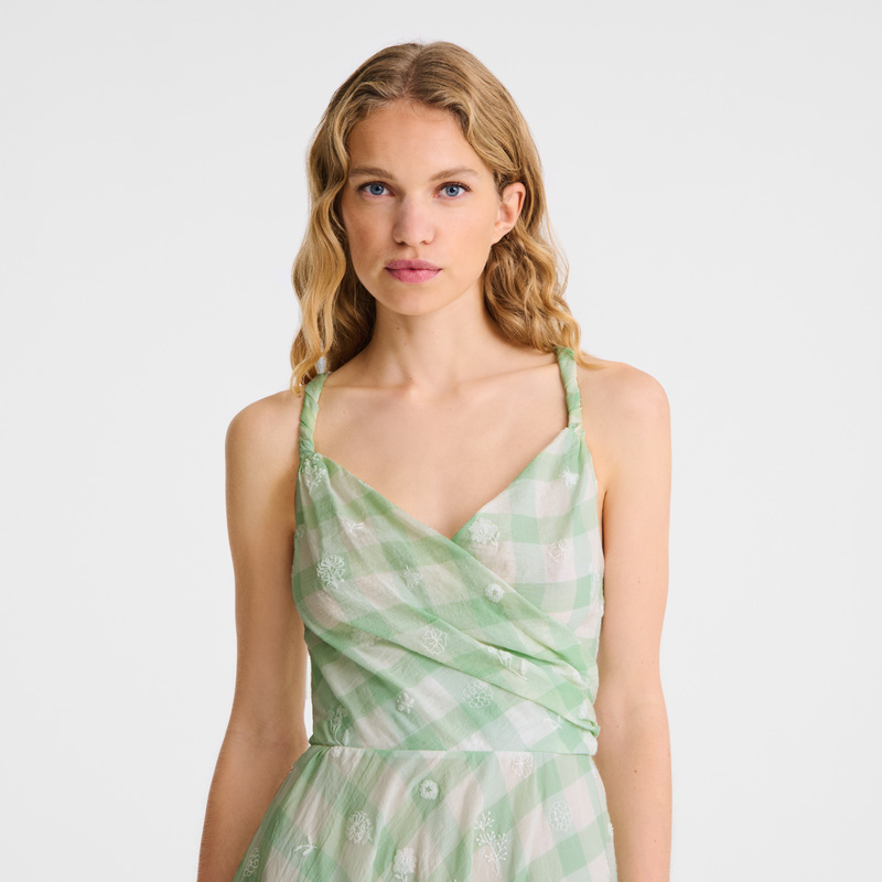 Vestido Longchamp Long dress Feminino Verdes | LC-HGNP0318