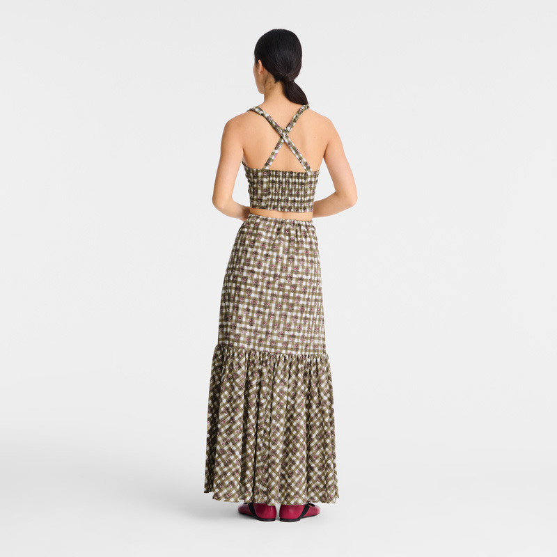 Vestido Longchamp Long skirt Feminino Artichoke | LC-AGSO1955