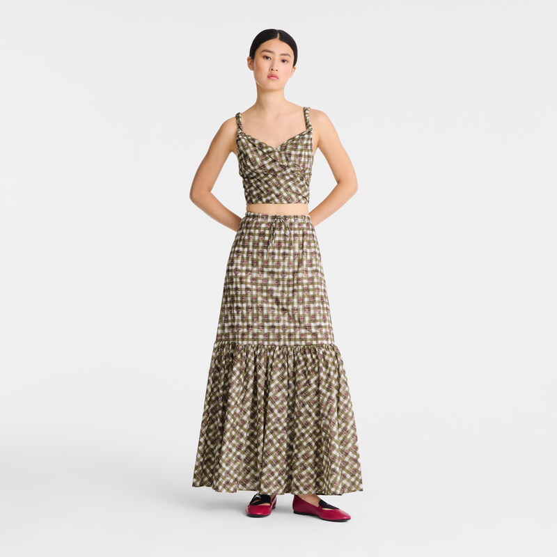 Vestido Longchamp Long skirt Feminino Artichoke | LC-AGSO1955