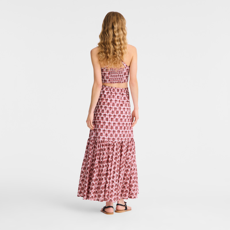 Vestido Longchamp Long skirt Feminino Blush | LC-GNYG5799