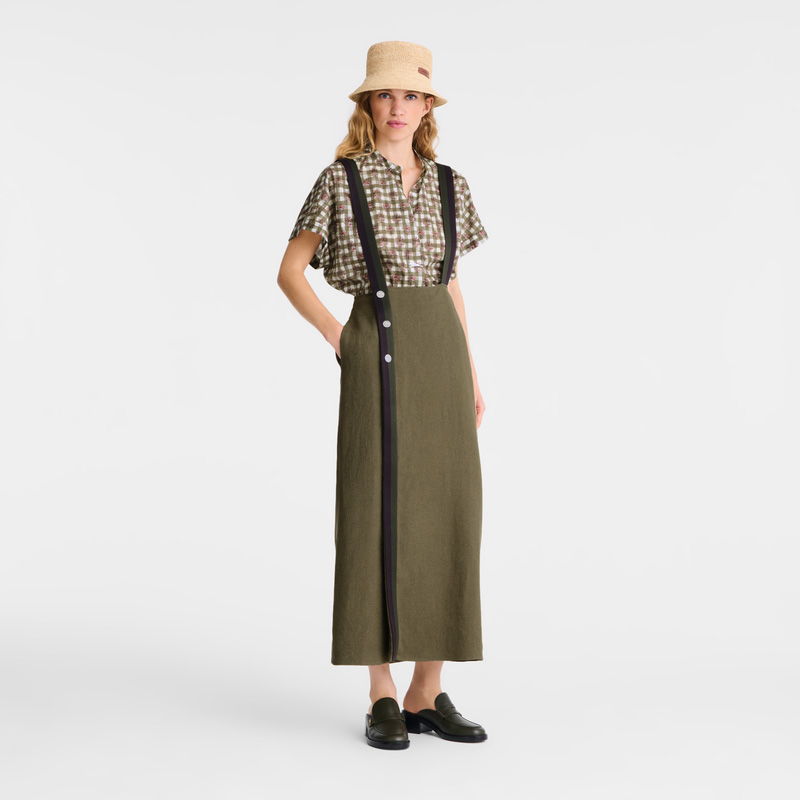 Vestido Longchamp Midi skirt Feminino Artichoke | LC-UIUL9864